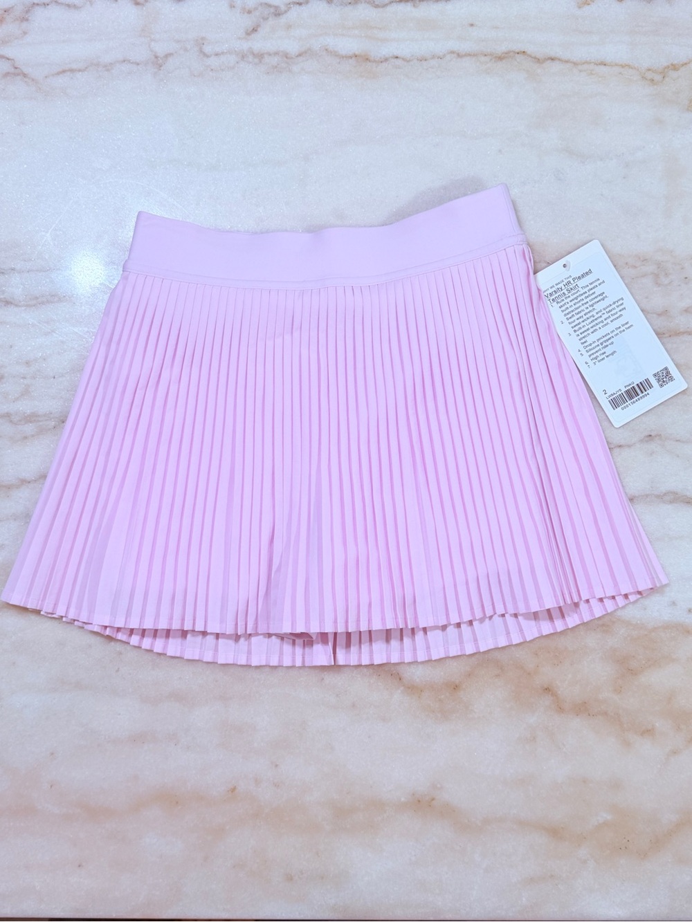 NWT Lululemon Varsity High Rise Pleated Tennis Skirt *Pink Organza*